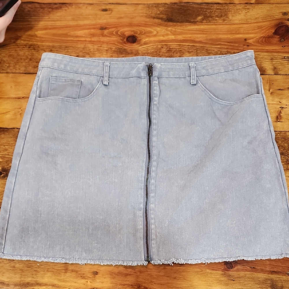 She + Sky Denim Skirt